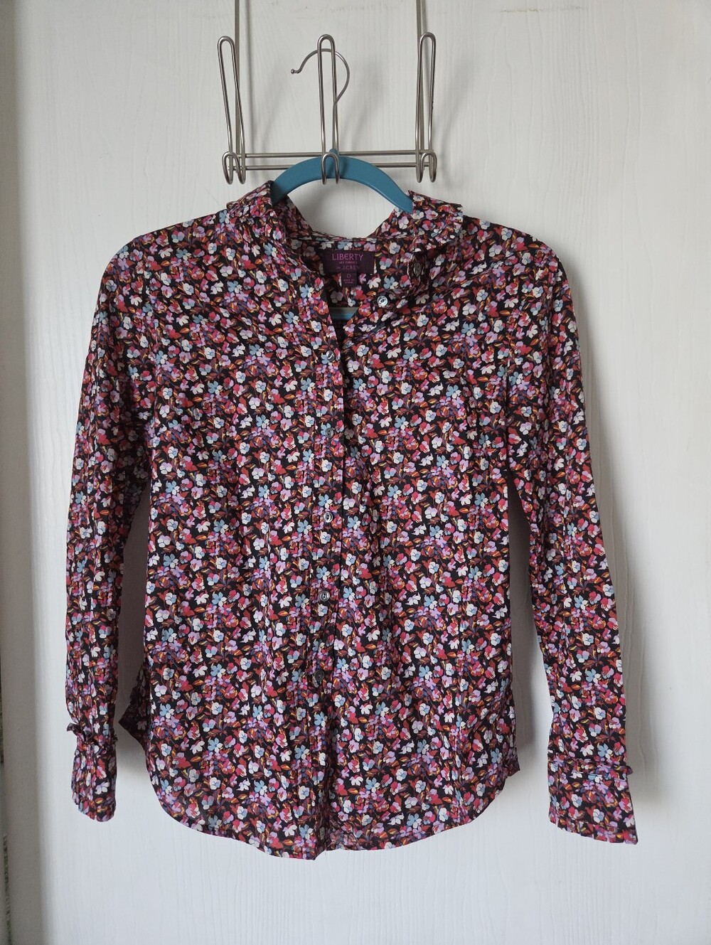 J.Crew Liberty Art Fabrics Shirt - Black and Pink Sarah Floral